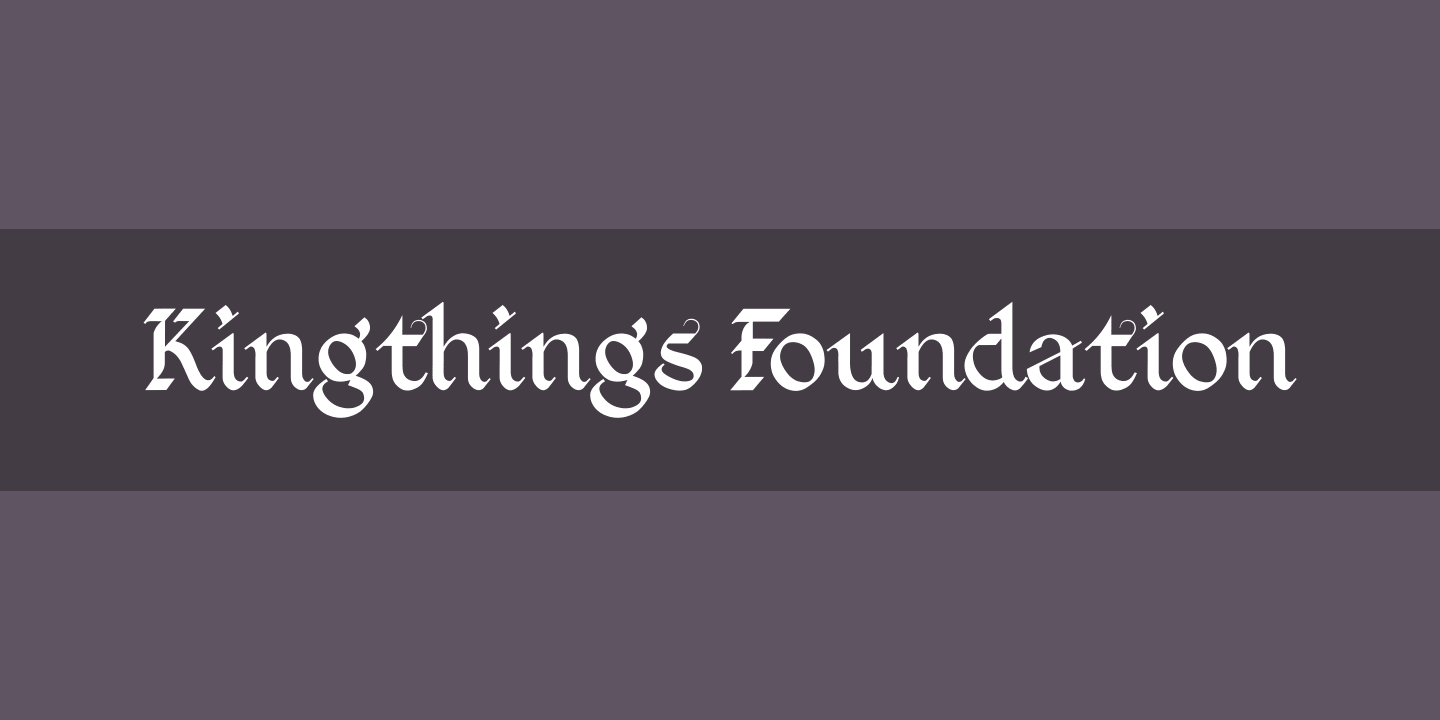 Example font Kingthings Foundation #1